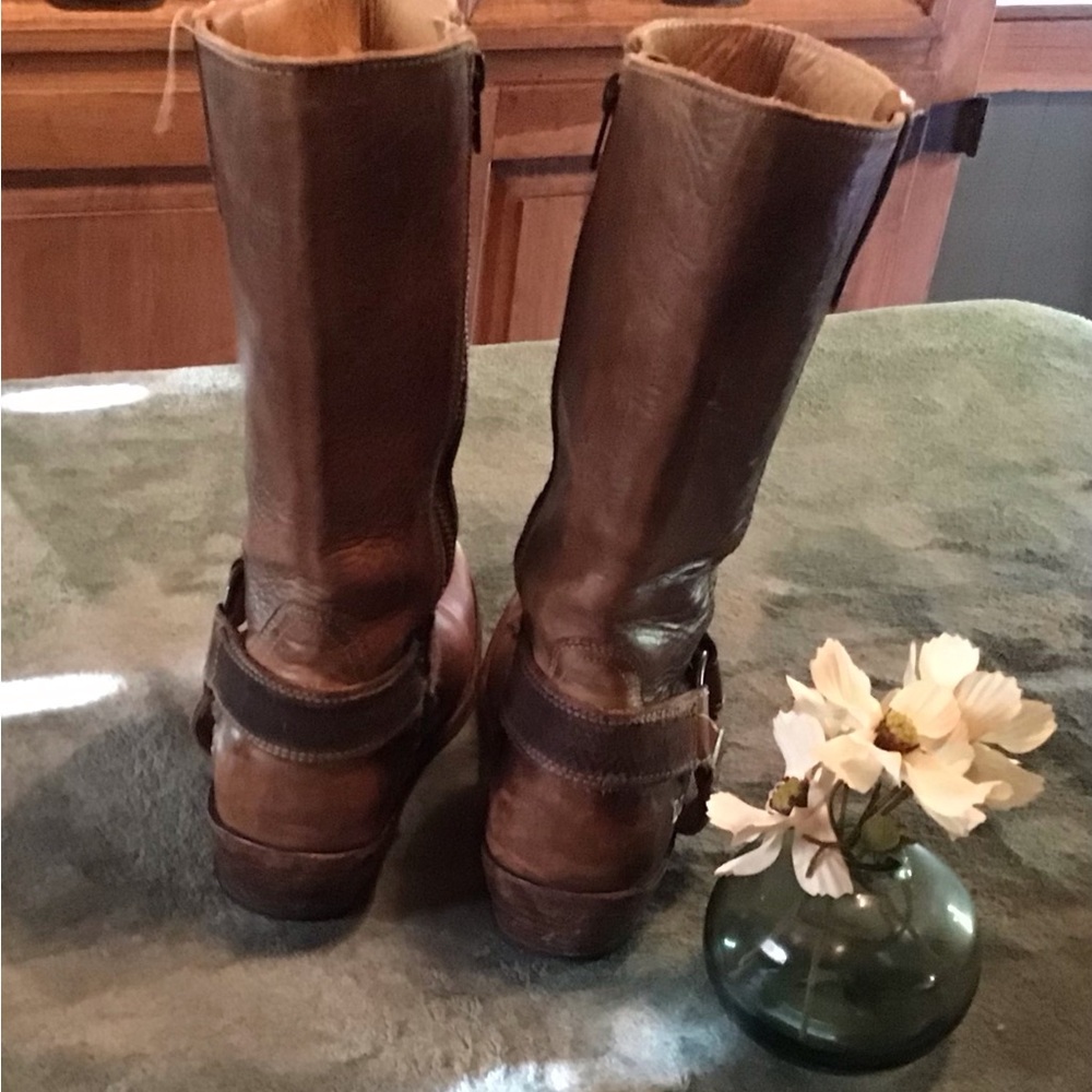 Bed Stu Rustic Brown Leather Heeled Boots - Picture 9 of 15